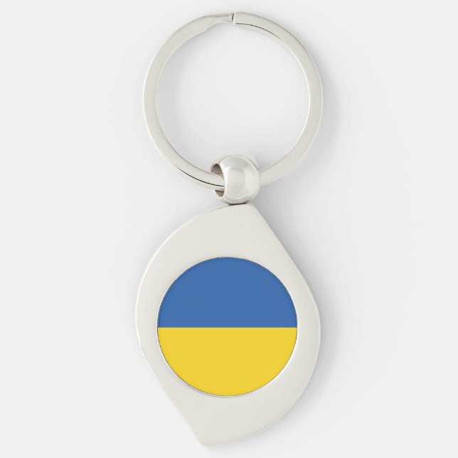 Porte-clés Drapeau d'Ukraine (Devant)