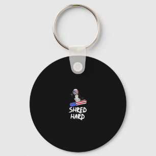 Porte-clés Drapeau dur américain Shore Panda Bear Snowboard T