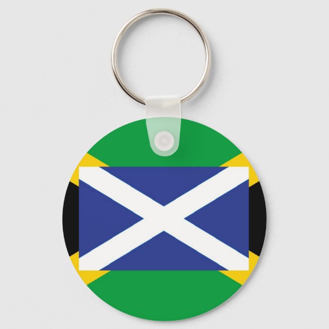 Porte-clés Drapeau écossais jamaïcain - Jamaïque - Écosse (Recto)