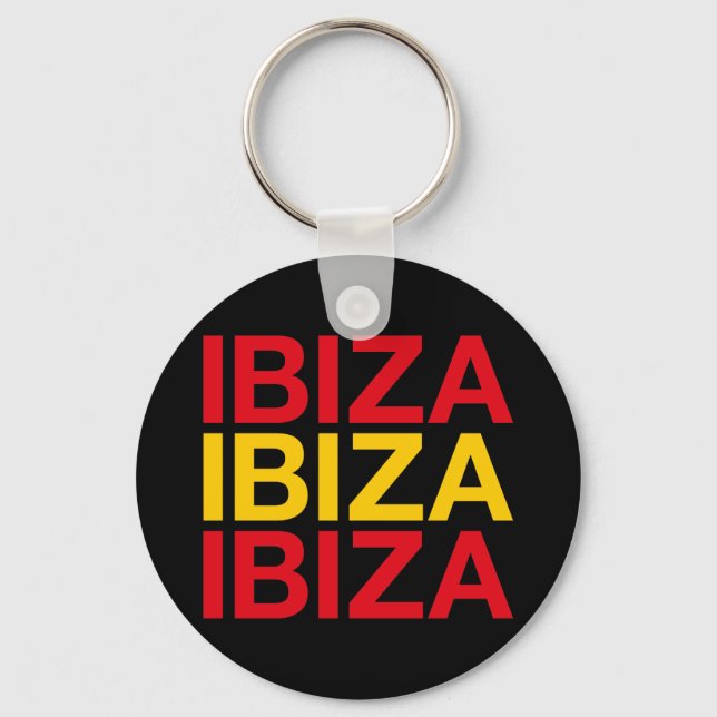 Porte-clés Drapeau espagnol IBIZA (Recto)