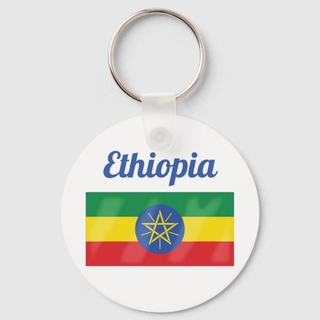 Porte-clés Drapeau Éthiopie (Recto)