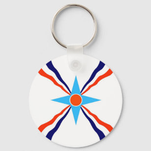 Porte-clés drapeau ethnique du peuple assyrien