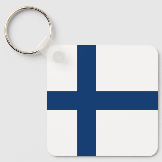 Porte-clés Drapeau Finlande (Recto)