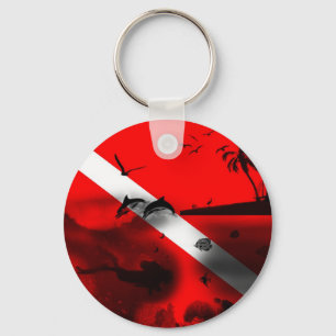 Porte-clés Drapeau frais de plongeur autonome