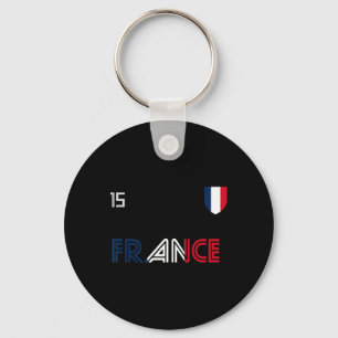 Porte-clés Drapeau Français Football Rétro France