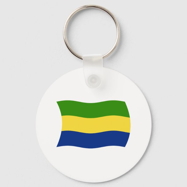 Porte-clés Drapeau Gabonais (Recto)