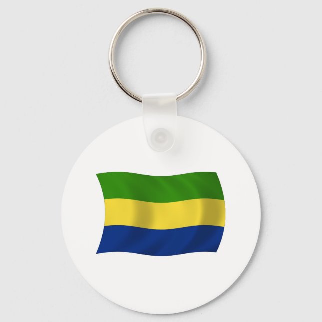Porte-clés Drapeau Gabonais (Recto)