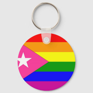 Porte-clés Drapeau Gay pride portoricain