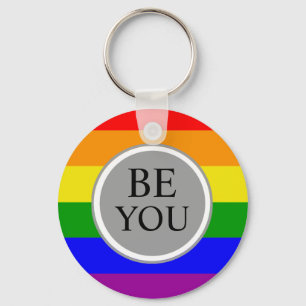 Porte-clés Drapeau gay pride Soyez vous