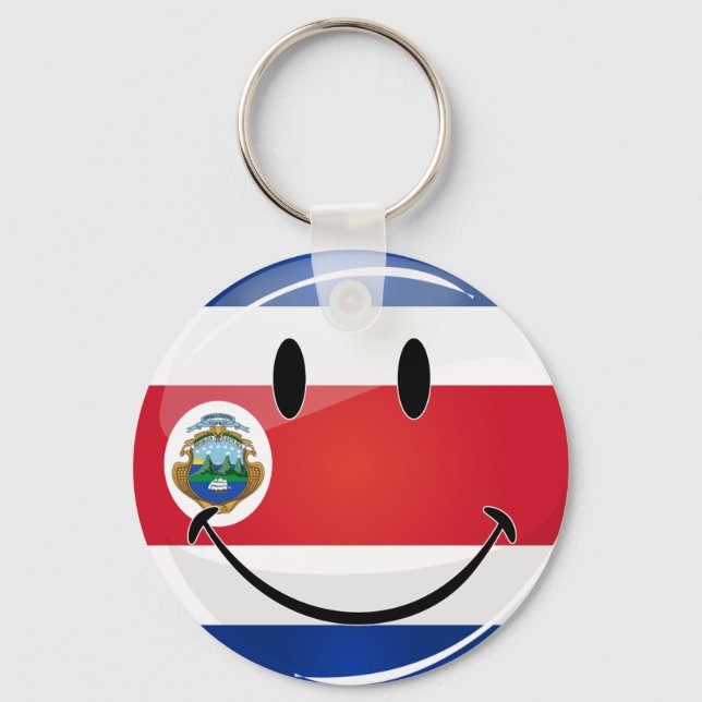 Porte-clés Drapeau glacé du Costa Rica (Recto)