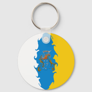 Porte-clés Drapeau gris des îles Canaries