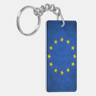 Porte-clés Drapeau grunge d'Union européenne