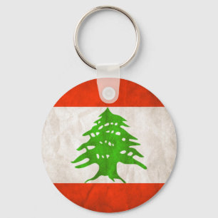 Porte-clés Drapeau Grungy Lebanon