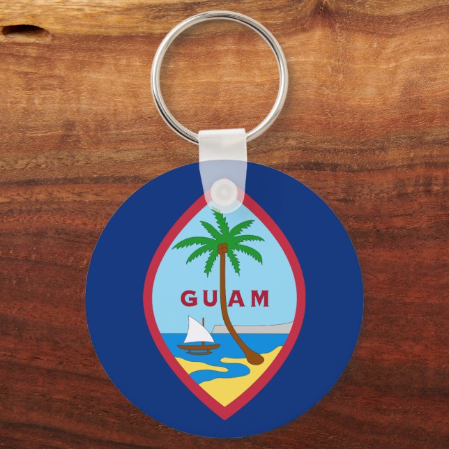 Porte-clés Drapeau guamanien & Fêtes de Guam, patriotes / spo (Recto)