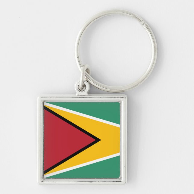 Porte-clés Drapeau Guyana (Devant)