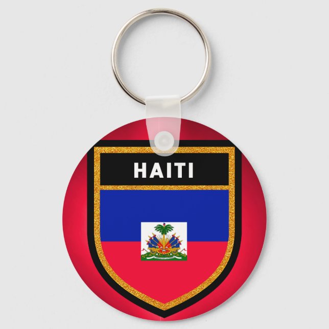 Porte-clés Drapeau Haïti (Recto)