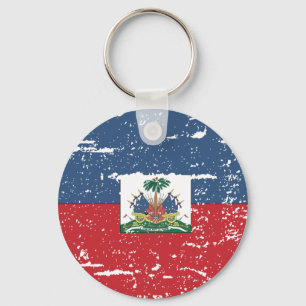 Porte-clés Drapeau Haïti vintage