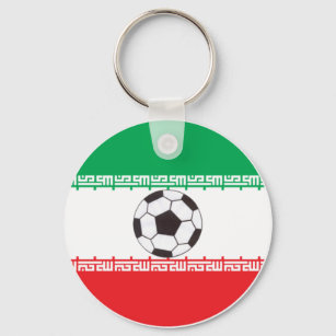 Porte-clés Drapeau iranien avec porte - clé de football
