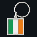 Porte-clés Drapeau irlandais<br><div class="desc">Le drapeau irlandais est un triband vertical. Les couleurs utilisées dans le drapeau sont le vert,  le blanc,  l'orange. La proportion du drapeau irlandais est de 1:2. Le drapeau irlandais a été adopté en 1919.</div>