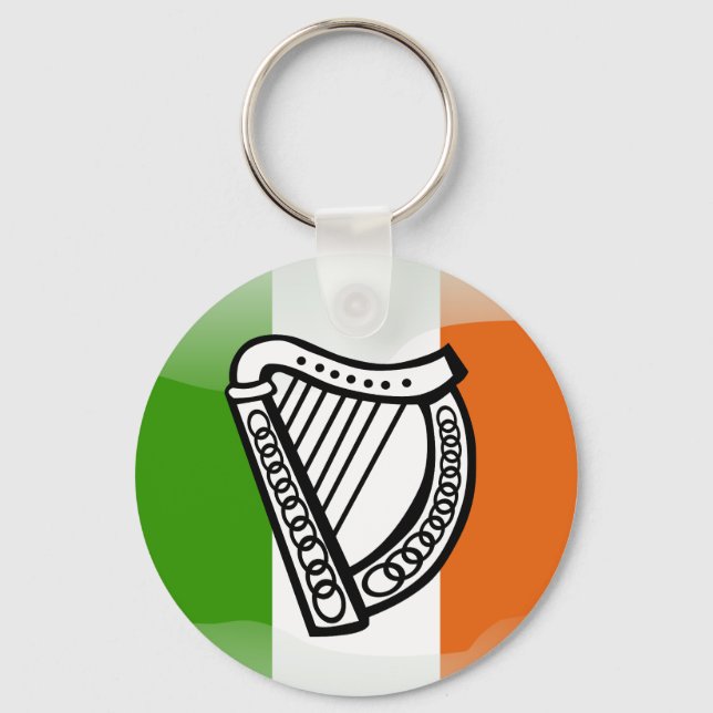 Porte-clés Drapeau irlandais brillant (Recto)