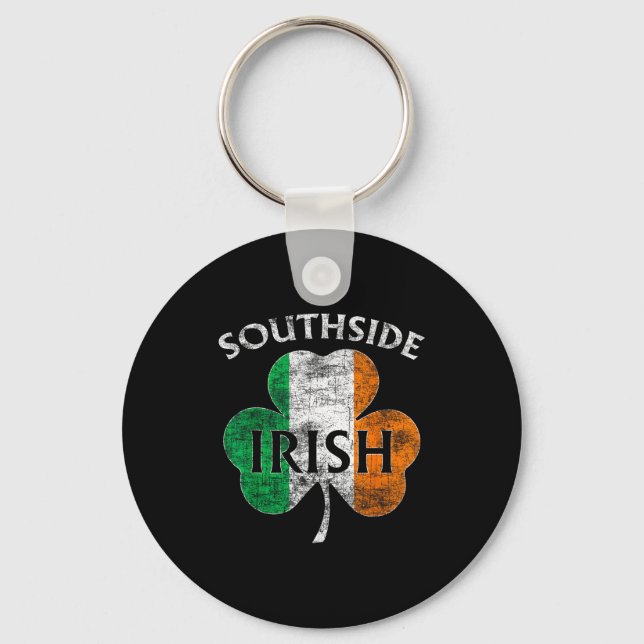Porte-clés Drapeau irlandais du Southside de Chicago pour la  (Recto)