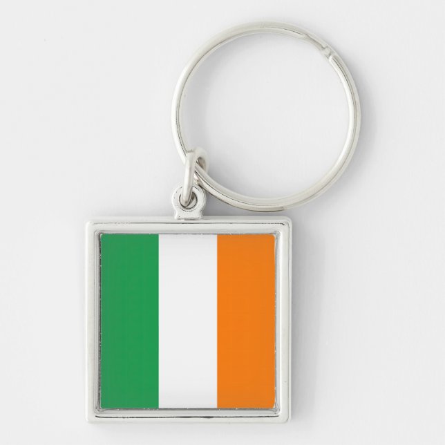 Porte-clés Drapeau Irlande Tricolore (Devant)
