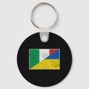 Porte-clés Drapeau Italie Ukraine Italien Ukrainien Soutien C