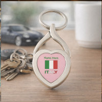 Drapeau italien personnalisé avec nom Tricolore Mo