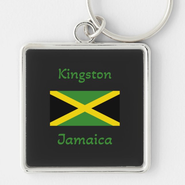 Porte-clés Drapeau jamaïcain de Kingston (Devant)