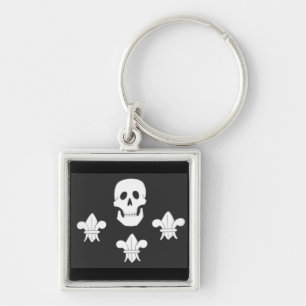 PORTE-CLÉS DRAPEAU JOLLY ROGER ET TROIS LIEUX