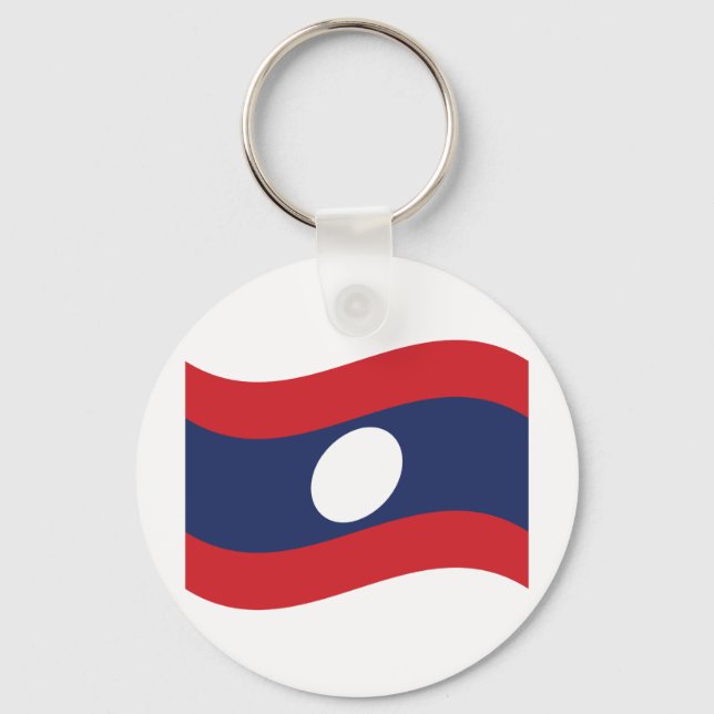 Porte-clés Drapeau Laos (Recto)
