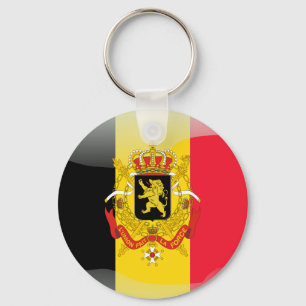 Porte-clés Drapeau laqué belge