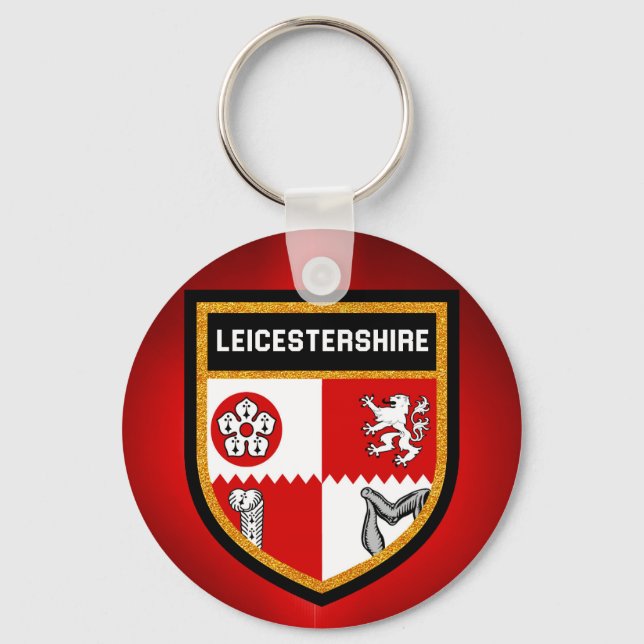Porte-clés Drapeau Leicestershire (Recto)