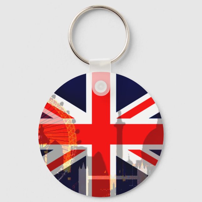 Porte-clés Drapeau Londres-Royaume-Uni_ (Recto)