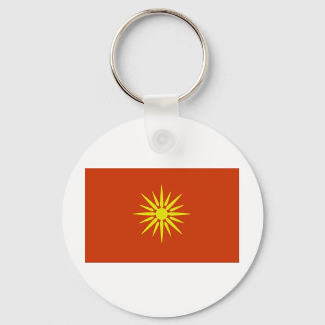 Porte-clés Drapeau Macédoine (Recto)