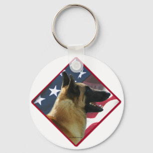Porte-clés Drapeau Malinois belge ; 4 juillet Malinois, États
