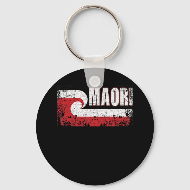 Porte-clés Drapeau maori Nouvelle-Zélande (Recto)
