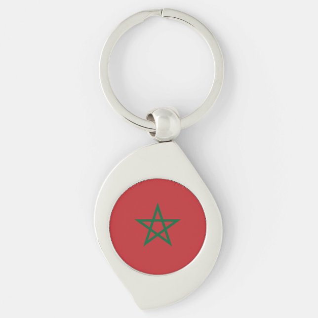 Porte-clés Drapeau Maroc (Devant)