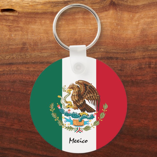 Porte-clés Drapeau mexicain & fête mexicaine, patriotes /spor (Recto)