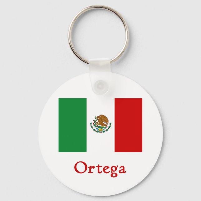Porte-clés Drapeau mexicain Ortega (Recto)