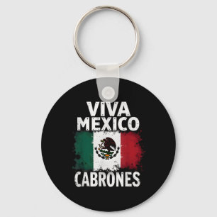 Porte-clés Drapeau mexicain Viva Mexique Cabrones