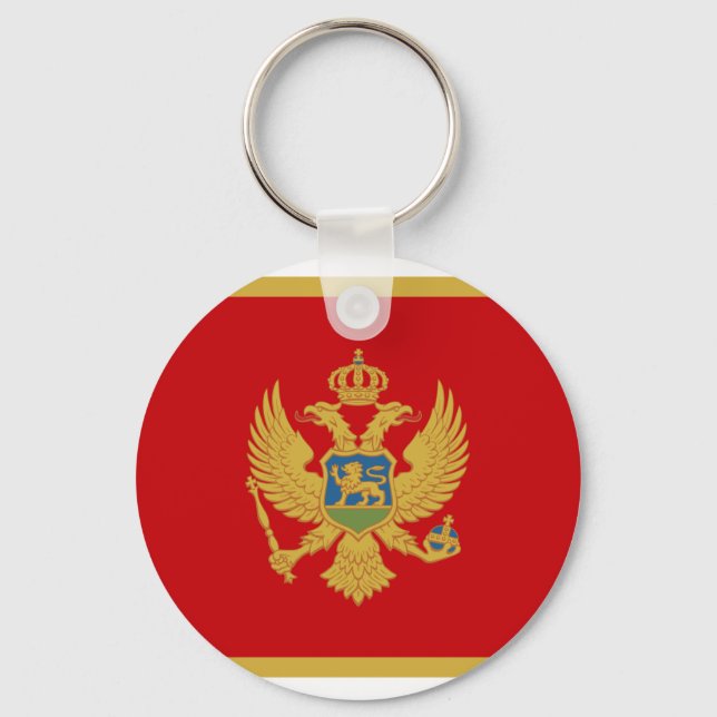 Porte-clés Drapeau mondial du Monténégro (Recto)