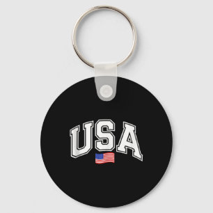 Porte-clés Drapeau national américain des États-Unis 4 juille