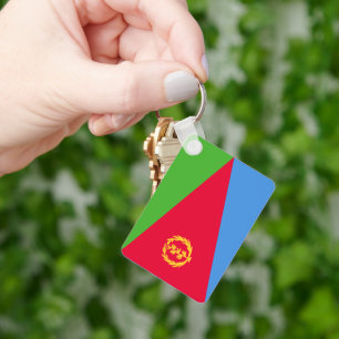 Porte-clés Drapeau National de l'Érythrée Rectangle
