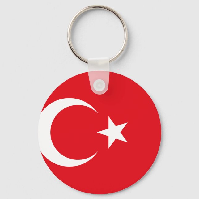 Porte-clés Drapeau national de Turquie (Recto)