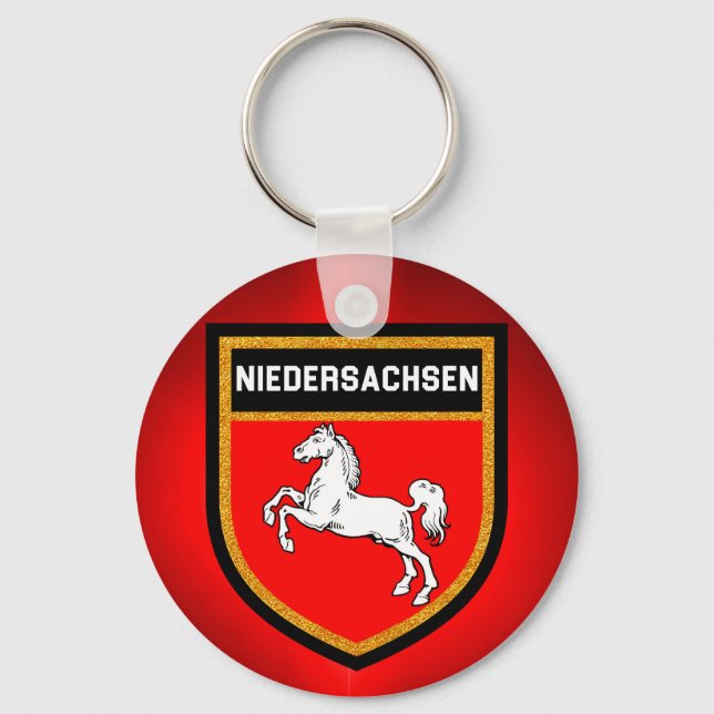 Porte-clés Drapeau Niedersachsen (Recto)