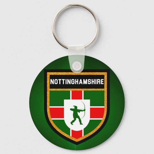 Porte-clés Drapeau Nottinghamshire (Recto)
