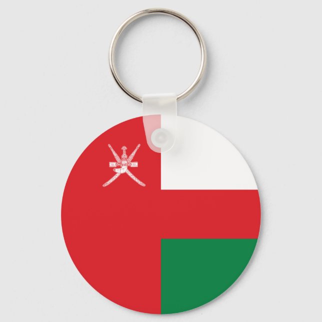 Porte-clés Drapeau Oman (Recto)