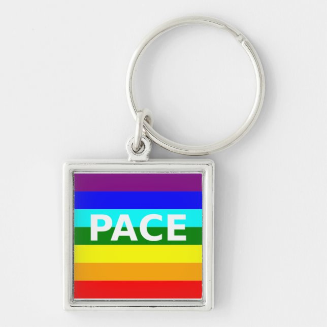 Porte-clés Drapeau Pace(Peace) italien (Devant)