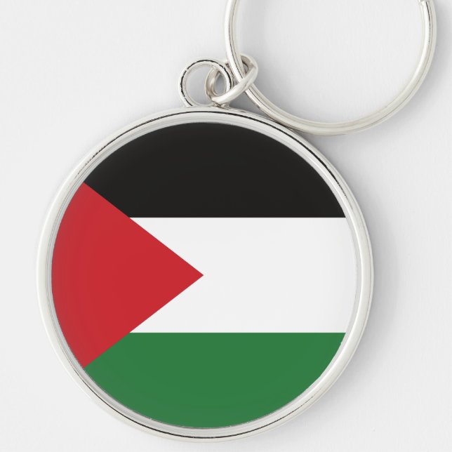 Porte-clés Drapeau palestinien Bouton customisé Free Palestin (Devant)